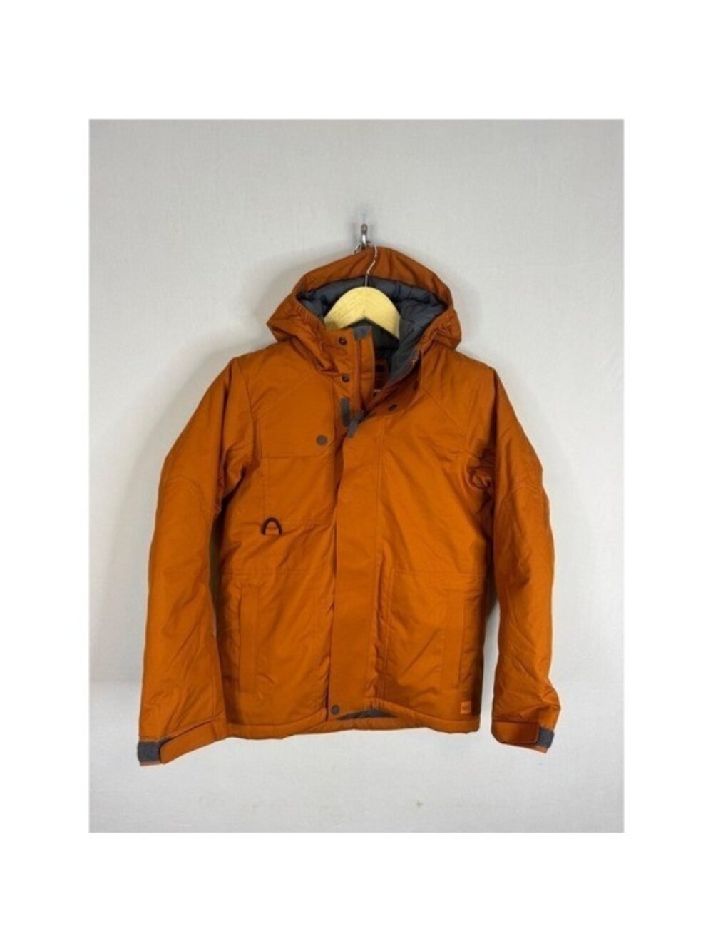 MEC Mountain Equipment Coop Boys Orange Insulated Winter Parka Ski Jacket 10